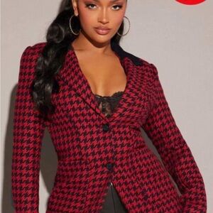 Coat red and black color size S